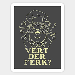 Vert Der Ferk - The Swedish Chef Retro Magnet